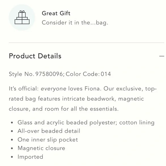 Anthropologie Fiona beaded bag- Neutral Stripe - Picture 11 of 12